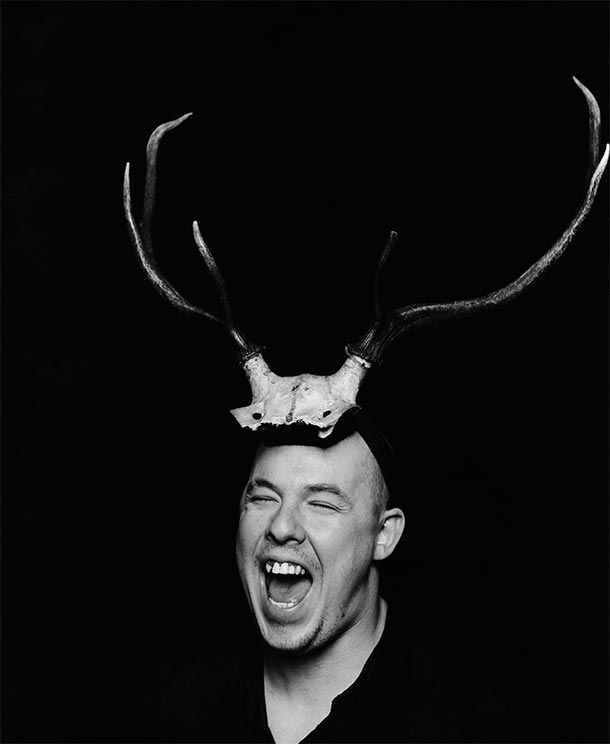 Portrait of Alexander McQueen, 1997 photographed by Marc Hom